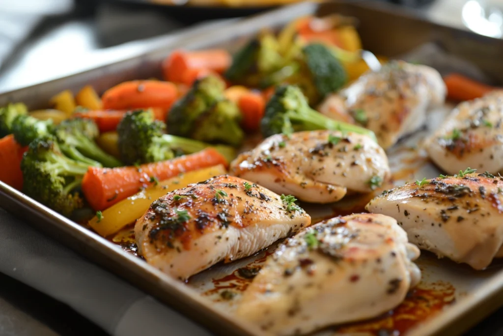 roasted chicken and veggies